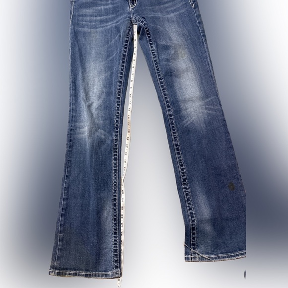 🌺Miss Me Gunmetal Bling Pockets, Boot Cut Jeans JP4656-6 Women’s Size 31🌸🌺 - Picture 10 of 14